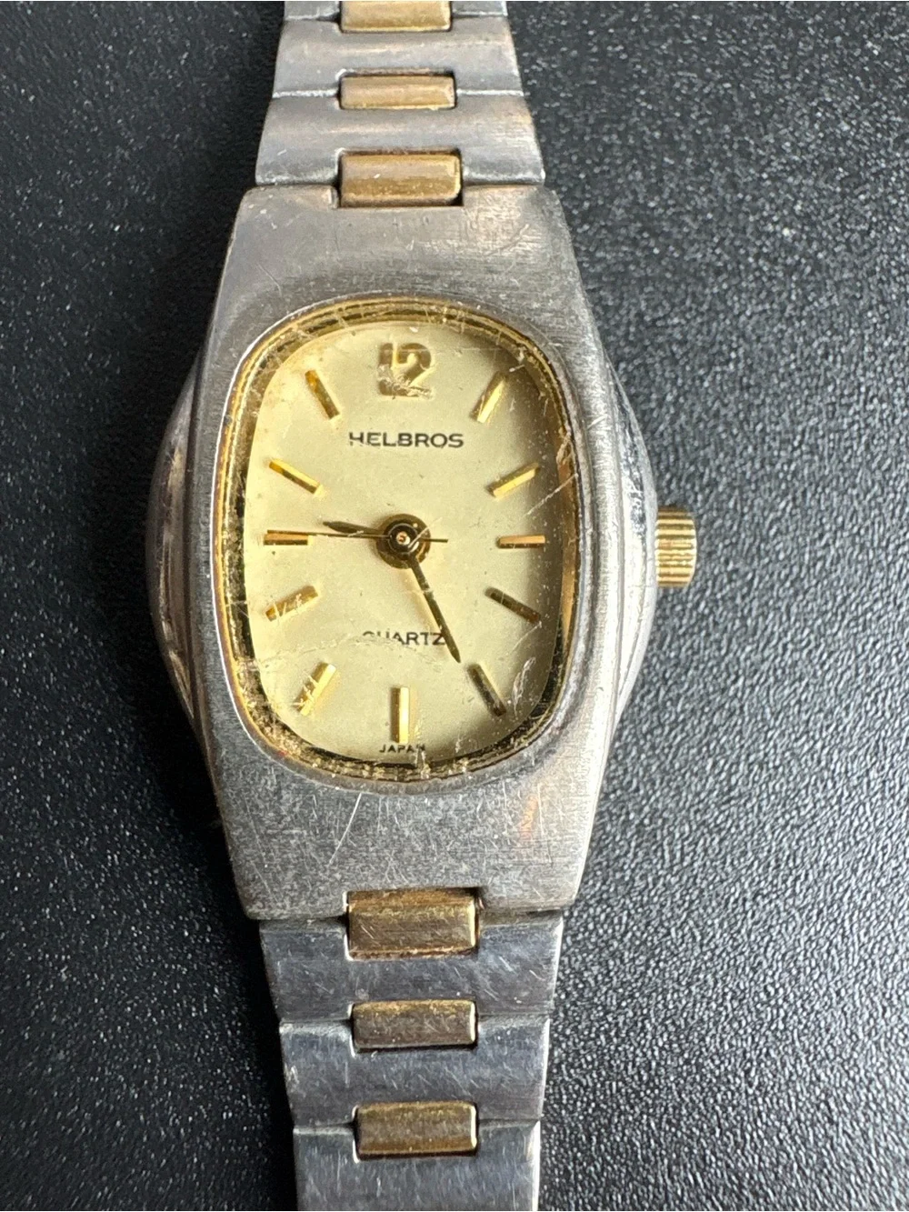 Helbros‎ Two-Tone Women's Quartz Watch - Gold Dial
